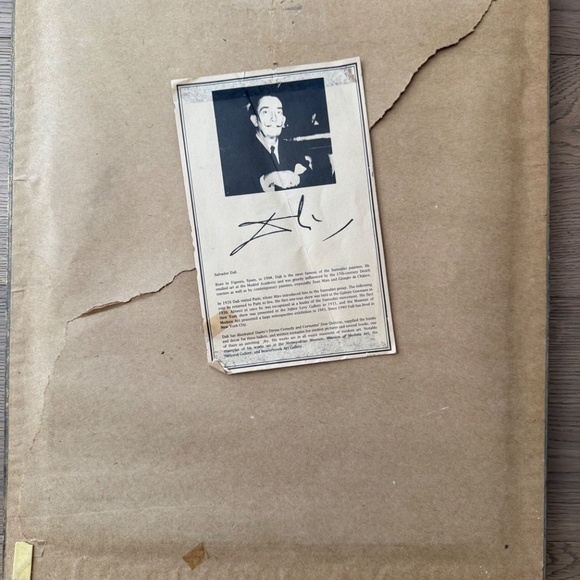 Salvador Dali 1968 Leonardo Da Vinchi Hand Signed Original Etching Painting - Picture 3 of 3